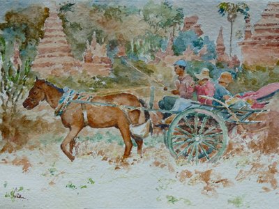 924 Egy körút a templomok körül, Bagan alkotó: Wilson Clive