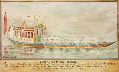 The Corporation Barge (tinta és akvarell papíron) alkotó: Wilson Hepple