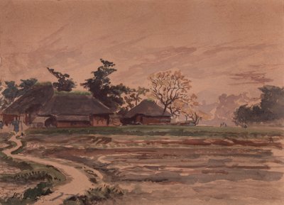 Táj házakkal. alkotó: Winckworth Allan Gay