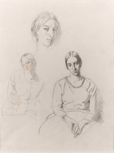 Önarckép (ceruza papíron) alkotó: Winifred Knights