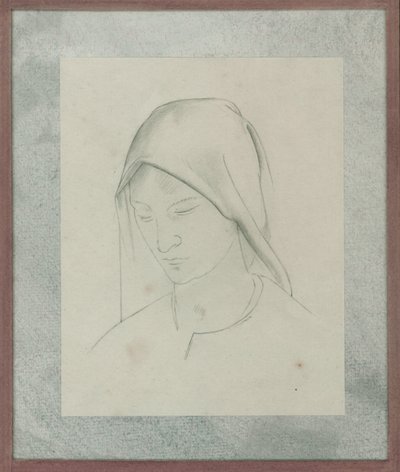 Tanulmány Szent Márton oltárképhez, 1928 körül (ceruza papíron) alkotó: Winifred Knights