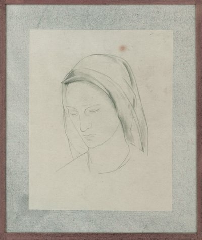 Tanulmány Szent Márton oltárképhez, 1928 körül (ceruza papíron) alkotó: Winifred Knights