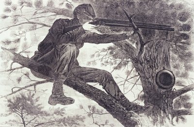 Egy éleslövész a tüntetésen alkotó: Winslow Homer