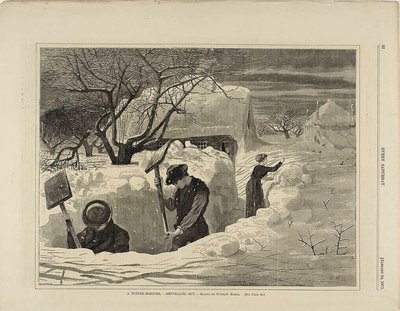 Egy téli reggel lapátolás alkotó: Winslow Homer