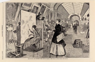 Művészhallgatók és másolók a párizsi Louvre Galériában, Harper