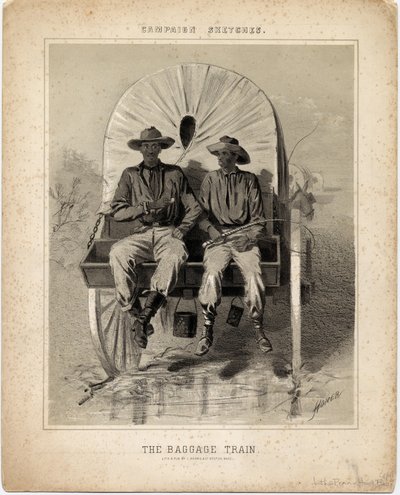 Poggyászvonat, illusztráció a „Kampányvázlatokból” alkotó: Winslow Homer