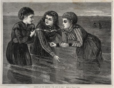 Fürdés a Long Branchban, - Ó, nem hideg!, 1871. alkotó: Winslow Homer