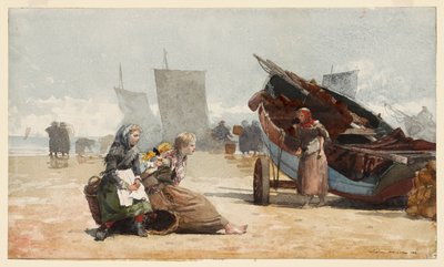 Tengerparti jelenet, Cullercoats alkotó: Winslow Homer