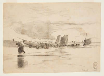 Strand apálynál, Cullercoats, Anglia alkotó: Winslow Homer
