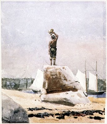 Fiú üdvözlő Schooners alkotó: Winslow Homer