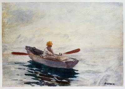 Fiú egy csónakban alkotó: Winslow Homer