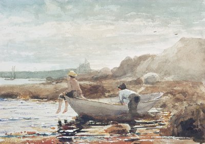 Fiúk a tengerparton (akvarell papíron) alkotó: Winslow Homer