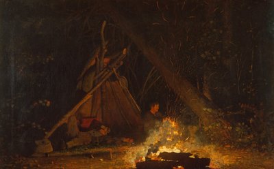 Tábortűz, 1880. alkotó: Winslow Homer