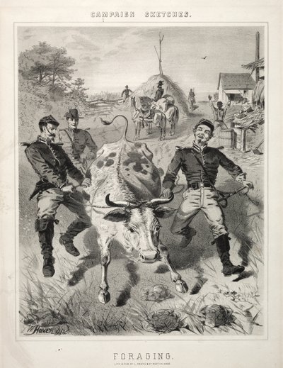 Hadjárati vázlatok: élelemszerzés alkotó: Winslow Homer