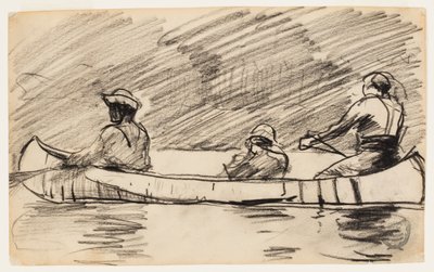 Kenu három emberrel alkotó: Winslow Homer