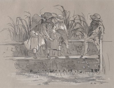 Kerítésen ülő gyerekek alkotó: Winslow Homer