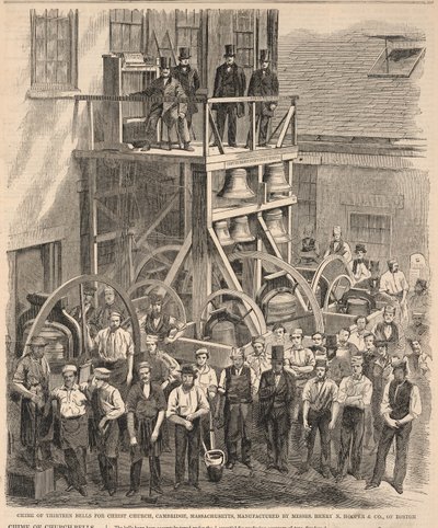 Tizenhárom harangból álló harangjáték a massachusettsi cambridge-i Christ Church számára, a bostoni Henry N. Hooper & Co. gyártmánya, a Harper