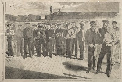 Az Egyesült Államok „Colorado” nevű gőzös szlúpjának legénysége, Bostonból kiszállítva, 1861. június alkotó: Winslow Homer