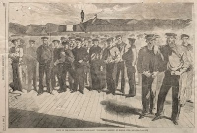 Az Egyesült Államok Steam-Sloop Colorado legénysége, Bostonban szállították, 1861. június. alkotó: Winslow Homer