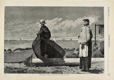 "Apa jön!" alkotó: Winslow Homer