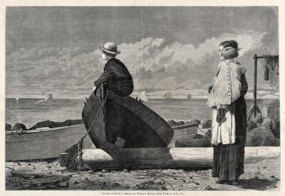 Jönnek az apukák!, 1873. alkotó: Winslow Homer