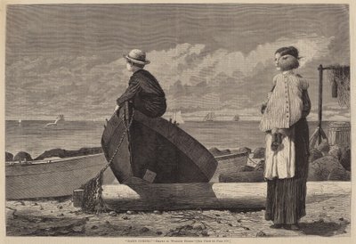 Jön a papa!, 1873-ban jelent meg. alkotó: Winslow Homer