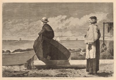 Jön a papa!, 1873-ban jelent meg. alkotó: Winslow Homer
