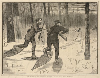 Szarvaslesés az Adirondacksban télen, a Minden szombaton, A Journal of Choice Reading, 1871. január 21., 1871. január 21. alkotó: Winslow Homer
