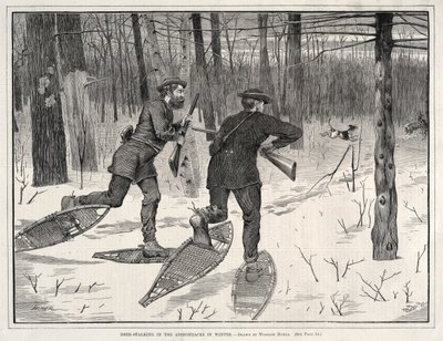 Szarvasvadászat az Adirondack-hegységben télen alkotó: Winslow Homer