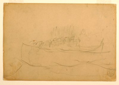 Rajz, Emberekkel teli hajó, 1881-82 alkotó: Winslow Homer
