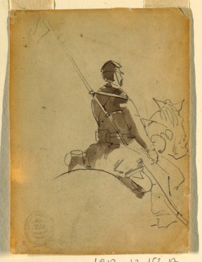 Rajz, Lándzsás lovas, 1862 alkotó: Winslow Homer