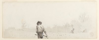 Rajz, kaszás ember, 1865 körül. alkotó: Winslow Homer