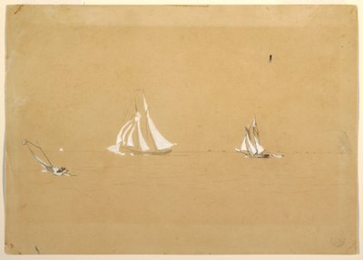 Rajz, Két szkúner, 1880 alkotó: Winslow Homer