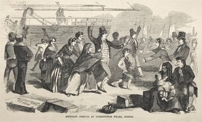 Emigránsok érkezése a bostoni Constitution Wharfhoz alkotó: Winslow Homer