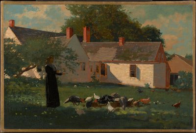 Tanyasi jelenet alkotó: Winslow Homer