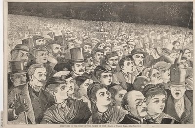 Tűzijáték 1868. július negyedikének éjszakáján. alkotó: Winslow Homer