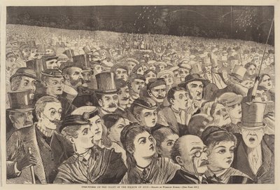 Tűzimunkák július negyedikének éjszakáján, 1868-ban jelent meg. alkotó: Winslow Homer