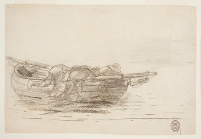 Halászok másznak át Gunwales, Cullercoats, Anglia alkotó: Winslow Homer