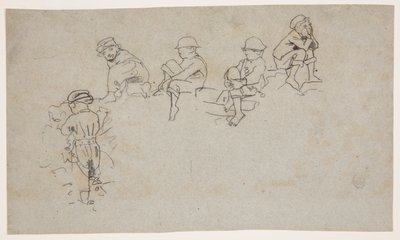 Öt vázlat fiatal fiúkról alkotó: Winslow Homer