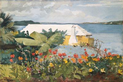 Virágoskert és Bungaló, Bermuda alkotó: Winslow Homer