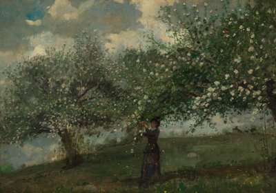 Almavirágot szedő lány alkotó: Winslow Homer