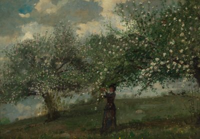 Almavirágot szedő lány, 1879. alkotó: Winslow Homer