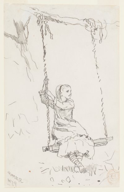Lány a hintában alkotó: Winslow Homer