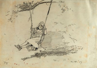 Lány hintán, 1879 alkotó: Winslow Homer