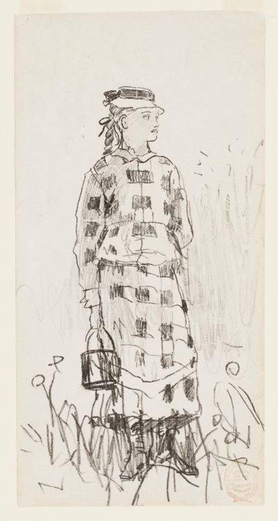 Lány egy vödörrel alkotó: Winslow Homer