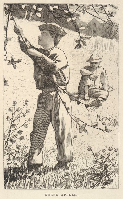 Zöld alma, az Ifjúságunkból, 1868. augusztus alkotó: Winslow Homer