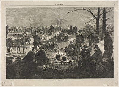 A vagonvonat megállása, 1864. alkotó: Winslow Homer