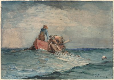Vontatás a hálóban alkotó: Winslow Homer