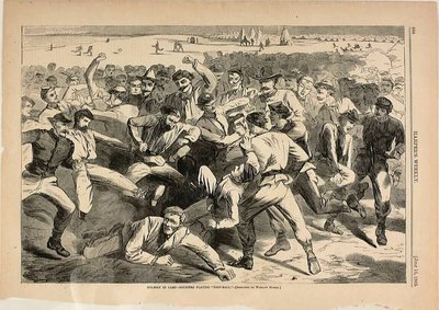 Nyaralás a táborban - a katonák "Foot-Ball"-t játszanak alkotó: Winslow Homer
