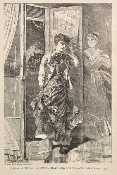 Jött a szél, az eső és a permet - és Portia alkotó: Winslow Homer